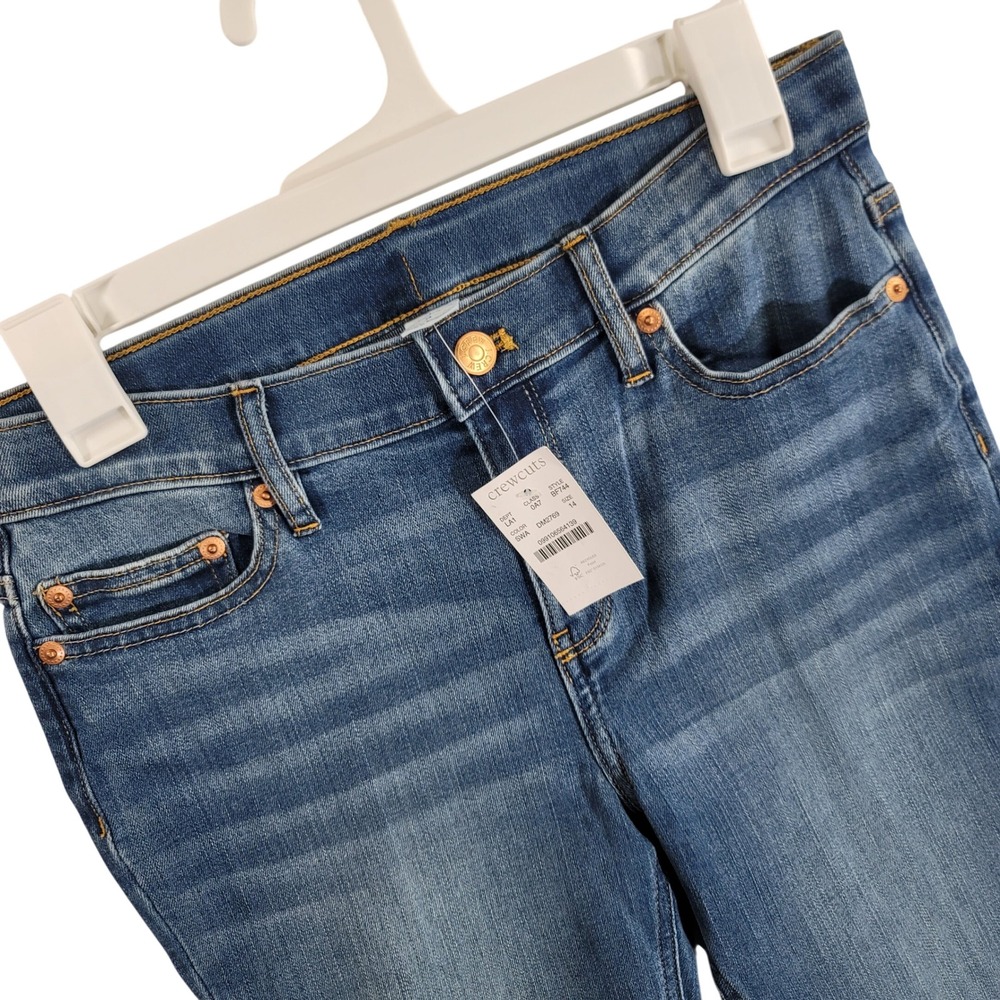 Crewcuts Youth Girls Size 14 Denim Jeans Medium Wash Raw Hem BF744